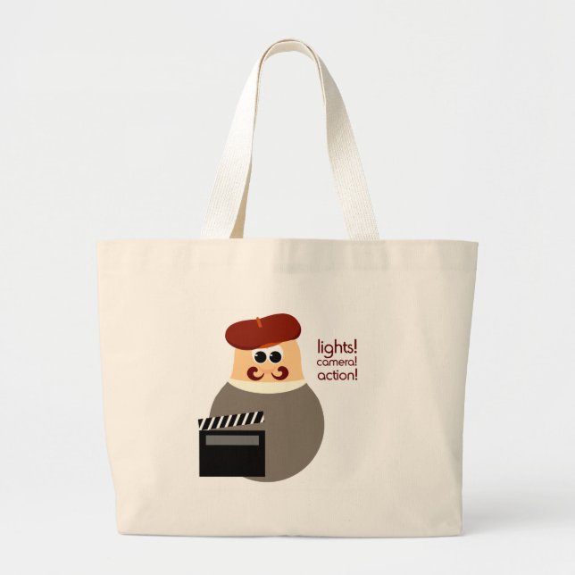 Grand Tote Bag Cinéaste drôle (Devant)