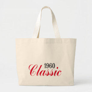 Grand Tote Bag cinquantième cadeaux d'anniversaire, classique