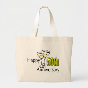 Grand Tote Bag cinquantième Cadeaux d'anniversaire de mariage