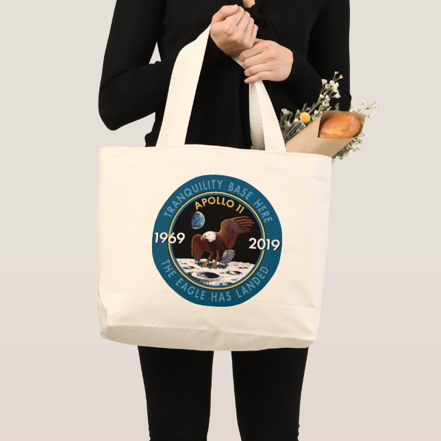 Grand Tote Bag Cinquantième insignes de correction de mission (Devant (produit))