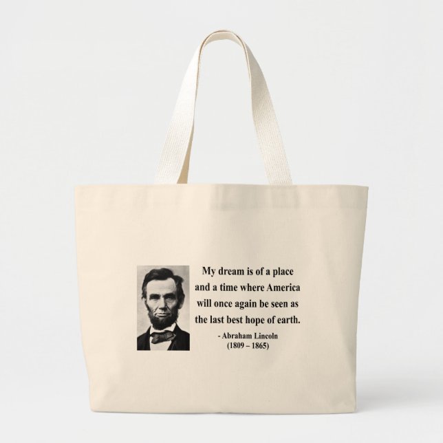 Grand Tote Bag Citation 10b d'Abraham Lincoln (Devant)
