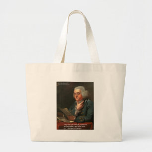 Grand Tote Bag Citation de Ben Frankling Wisdom "N'importe quel i