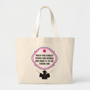 Grand Tote Bag Citation de fin d'études de droit amusant Avocats 