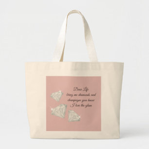 Grand Tote Bag Citation Diamants & Champagne – Édition Cher La Vi