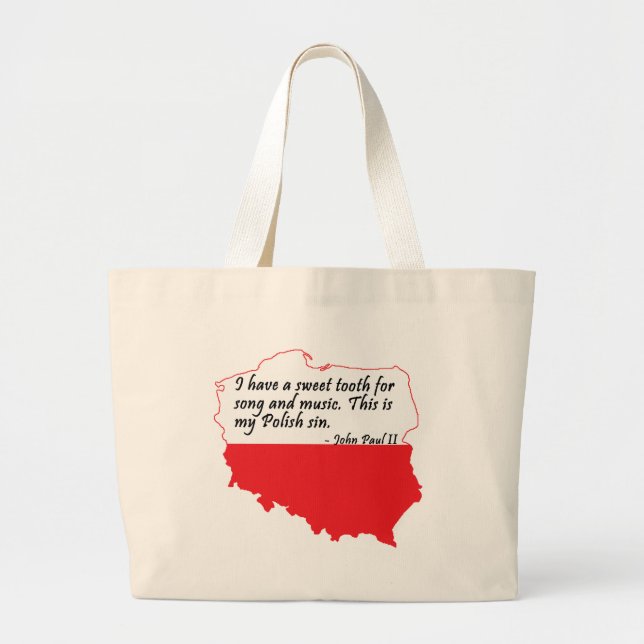 Grand Tote Bag Citation du pape Jean-Paul II (Devant)