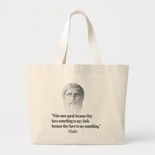 Grand Tote Bag Citation Par Platon (Devant)
