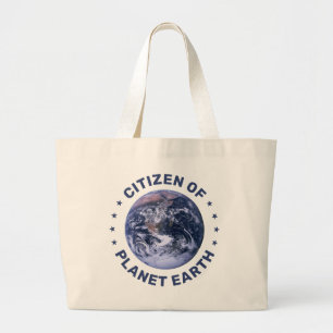 Grand Tote Bag Citoyen de Planet Earth Fourre-tout