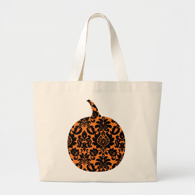 Grand Tote Bag Citrouille chic Fourre-tout (Devant)