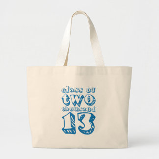 Grand Tote Bag Classe de deux mille 13 - bleu