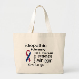 Grand Tote Bag Classeur de sensibilisation à la fibrose pulmonair