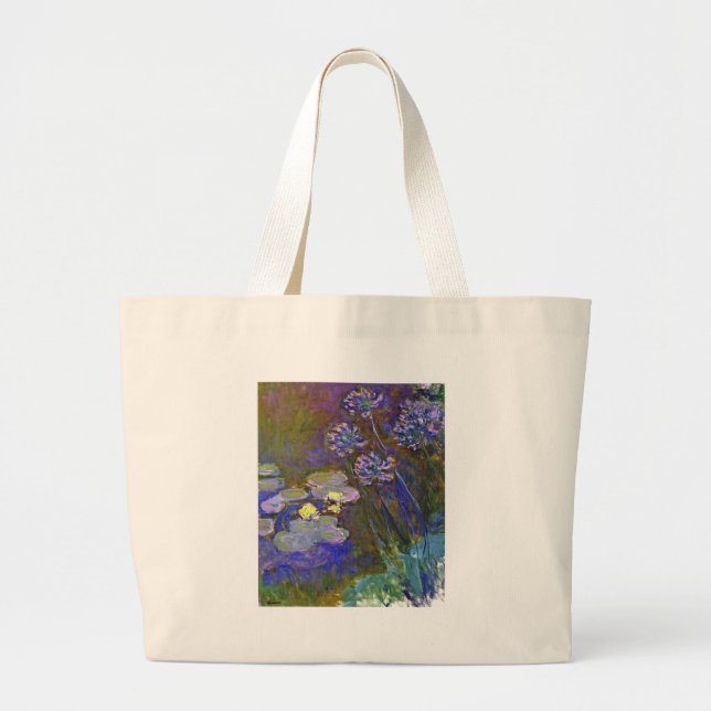 Grand Tote Bag Claude Monet Water Lilies Agapanthus (Devant)