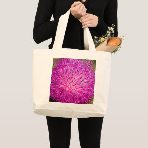 Grand Tote Bag Closeup de chardon de lait