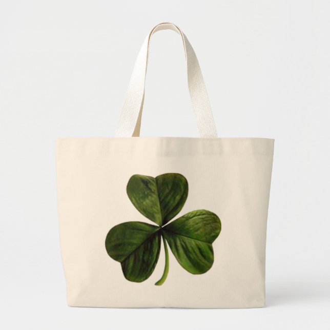 Grand Tote Bag Clover à trois feuilles de St. Patrick (Devant)