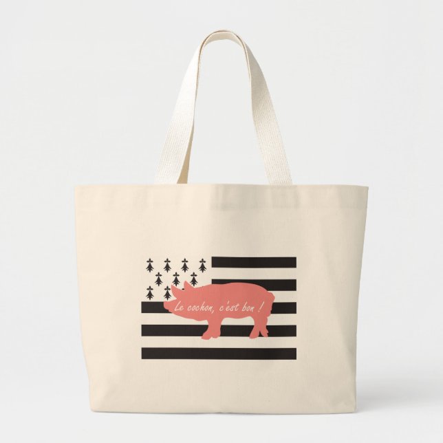 Grand Tote Bag Cochon Breton (Devant)