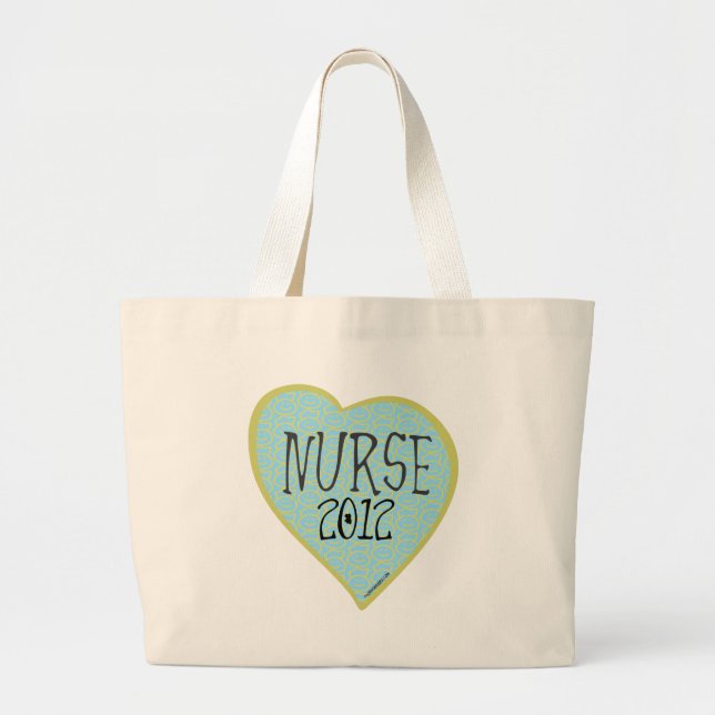 Grand Tote Bag Coeur 2012 d'infirmière (Devant)