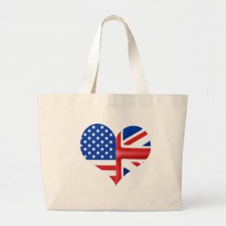 Grand Tote Bag Coeur américain britannique