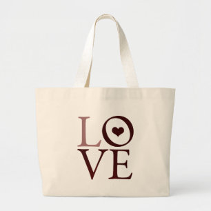 Grand Tote Bag coeur d'amour