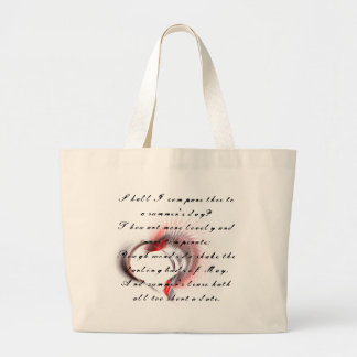 Grand Tote Bag Coeur métallique avec sonnet de Shakespeare 18