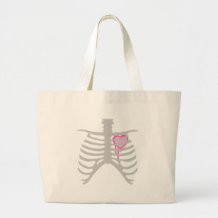 Grand Tote Bag Cœur qui dégouline dans la cage thoracique