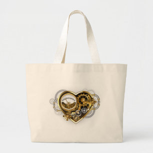 Grand Tote Bag Coeur vapeur avec un manomètre