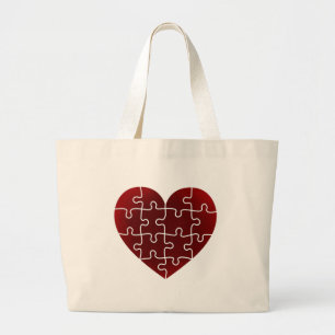 Grand Tote Bag Coeurs perplexes