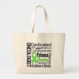 Grand Tote Bag Collage d'oncologue du lymphome