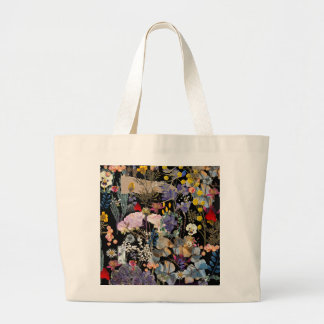 Grand Tote Bag Collage fleur sauvage