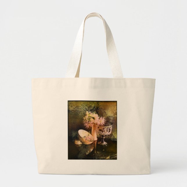 Grand Tote Bag Collage floral (Devant)