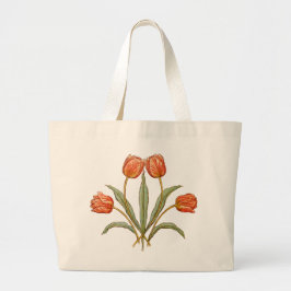 Grand Tote Bag Collection de peinture vintage Tulip Morris