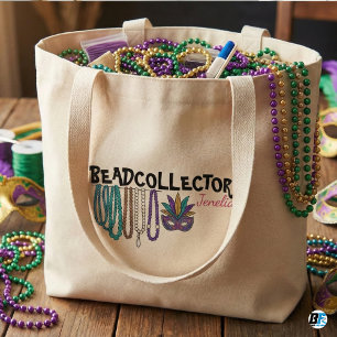 Grand Tote Bag Collectionneur de perles Masque de Mardi Gras pers