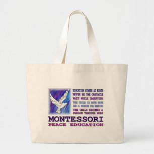 Grand Tote Bag Colombe de Montessori