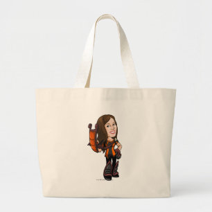 Grand Tote Bag Comastar a hanté le joueur de personnel en bois