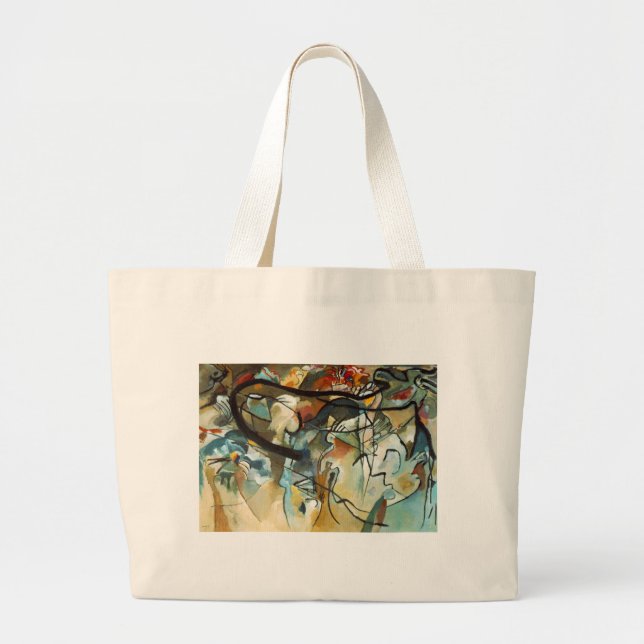 Grand Tote Bag Composition Kandinsky V Peinture Abstraite (Devant)