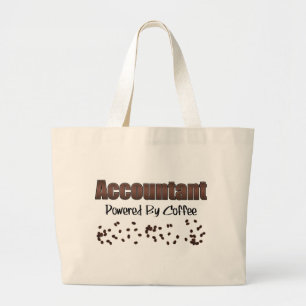 Grand Tote Bag Comptable Actionné Au Café