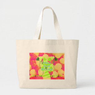Grand Tote Bag Conception de célébration joyeuse : Aujourd'hui es