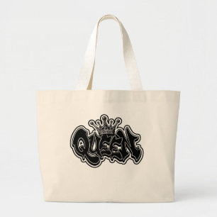 Grand Tote Bag Conception de graffiti de reine
