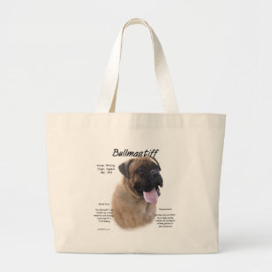 Grand Tote Bag Conception de l'historique Bullmastiff (fawn)