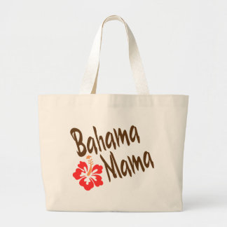 Grand Tote Bag Conception de maman de Bahama avec la fleur de