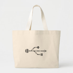 Grand Tote Bag Conception de modèle de code-barres informatique L