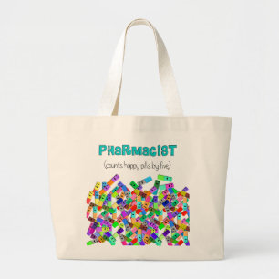 Grand Tote Bag Conception "de pilules heureuses" de pharmacie