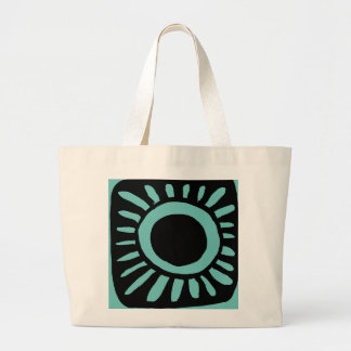 Grand Tote Bag Conception de pop en bleu vert