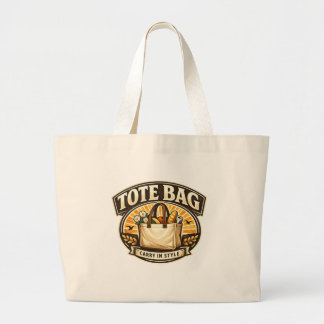Grand Tote Bag Conception florale rétro