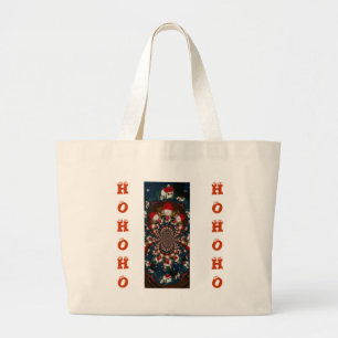 Grand Tote Bag Conception Kaleidoscope Père Noël spéciale