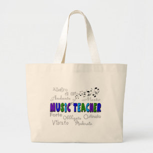 Grand Tote Bag Conception terminologique de professeur de musique