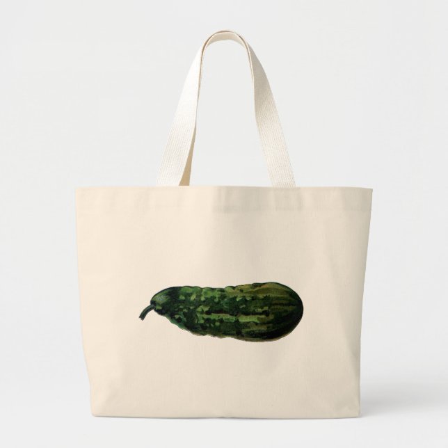 Grand Tote Bag concombre vintage (Devant)