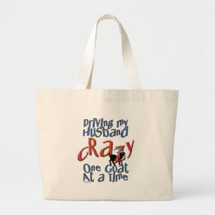 Grand Tote Bag Conduite de chèvre mon mari fou une chèvre à la fo
