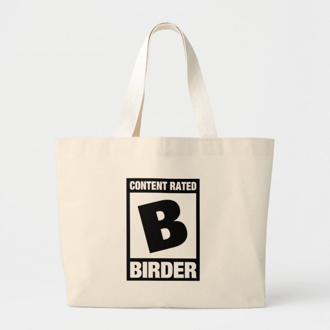 Grand Tote Bag Contenu noté B : Birder (Devant)