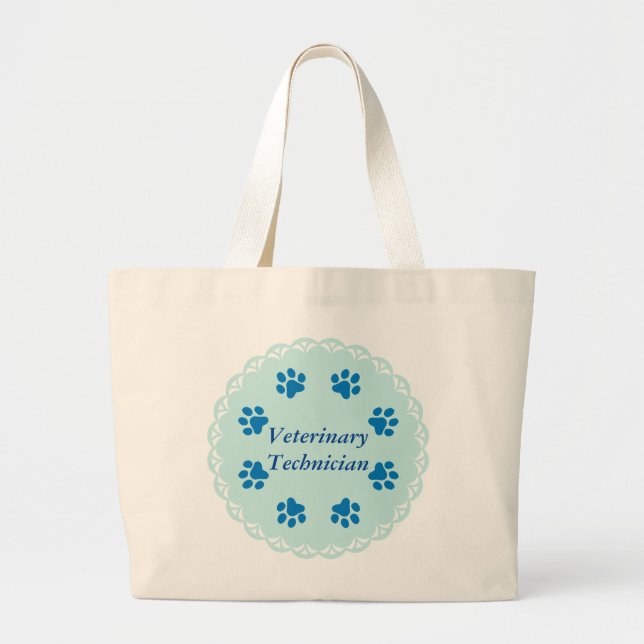 Grand Tote Bag Contrôlez la dentelle bleue 8 de technologie avec (Devant)