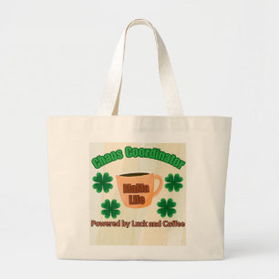 Grand Tote Bag Coordinateur du chaos - Propulsé par la chance et 