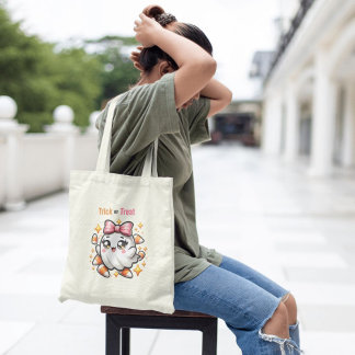 Grand Tote Bag Coquette Fantôme ou traitement